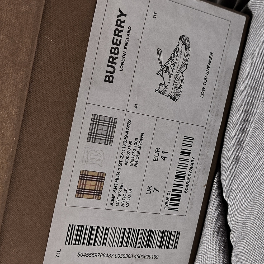 Burberry Low Top Sneakers in Bridle Brown